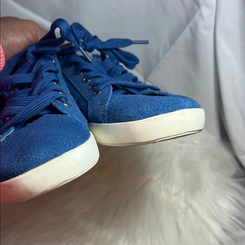 Blue Women's Sneakers with Rhinestone Detailing